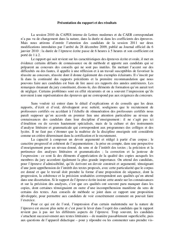 Dissertation didactique capes interne